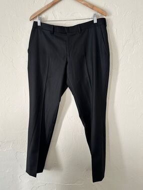 Nuno Gama Men’s 100% Merino Wool Black Dress Pants